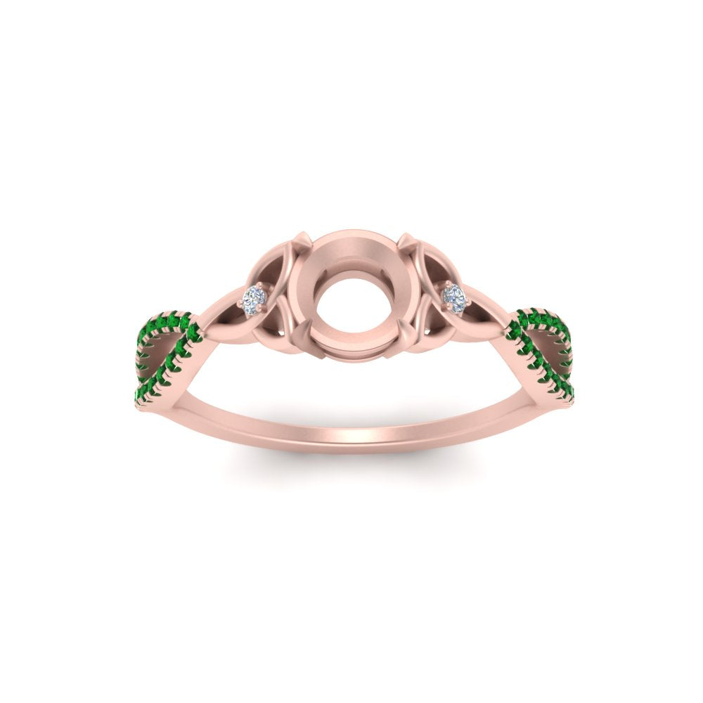entwined-celtic-semi-mount-cut-love-knot-emerald-engagement-ring-in-rose-gold-FD9306SMRGEMGR-NL-RG