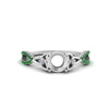 Load image into Gallery viewer, entwined-celtic-semi-mount-cut-love-knot-emerald-engagement-ring-in-white-gold-FD9306SMRGEMGR-NL-WG