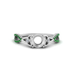 Load image into Gallery viewer, entwined-celtic-semi-mount-cut-love-knot-emerald-engagement-ring-in-white-gold-FD9306SMRGEMGR-NL-WG
