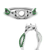 Load image into Gallery viewer, entwined-celtic-semi-mount-cut-love-knot-emerald-engagement-ring-in-white-gold-FD9306SMRGEMGR-NL-WG