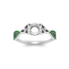Load image into Gallery viewer, entwined-celtic-semi-mount-cut-love-knot-emerald-engagement-ring-in-white-gold-FD9306SMRGEMGR-NL-WG