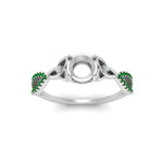 Load image into Gallery viewer, entwined-celtic-semi-mount-cut-love-knot-emerald-engagement-ring-in-white-gold-FD9306SMRGEMGR-NL-WG
