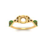 Load image into Gallery viewer, entwined-celtic-semi-mount-cut-love-knot-emerald-engagement-ring-in-yellow-gold-FD9306SMRGEMGR-NL-YG
