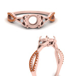 Load image into Gallery viewer, entwined-celtic-semi-mount-cut-love-knot-orange-sapphire-engagement-ring-in-rose-gold-FD9306SMRGSAOR-NL-RG
