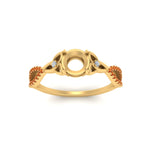 Load image into Gallery viewer, entwined-celtic-semi-mount-cut-love-knot-orange-sapphire-engagement-ring-in-yellow-gold-FD9306SMRGSAOR-NL-YG
