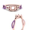 Load image into Gallery viewer, entwined-celtic-semi-mount-cut-love-knot-purple-topaz-engagement-ring-in-rose-gold-FD9306SMRGVITO-NL-RG