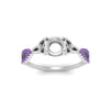 Load image into Gallery viewer, entwined-celtic-semi-mount-cut-love-knot-purple-topaz-engagement-ring-in-white-gold-FD9306SMRGVITO-NL-WG