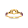 Load image into Gallery viewer, entwined-celtic-semi-mount-cut-love-knot-purple-topaz-engagement-ring-in-yellow-gold-FD9306SMRGVITO-NL-YG