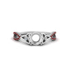 Load image into Gallery viewer, entwined-celtic-semi-mount-cut-love-knot-ruby-engagement-ring-in-white-gold-FD9306SMRGRUDR-NL-WG
