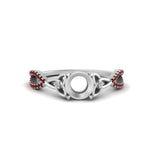 Load image into Gallery viewer, entwined-celtic-semi-mount-cut-love-knot-ruby-engagement-ring-in-white-gold-FD9306SMRGRUDR-NL-WG
