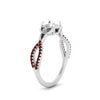 Load image into Gallery viewer, entwined-celtic-semi-mount-cut-love-knot-ruby-engagement-ring-in-white-gold-FD9306SMRGRUDR-NL-WG