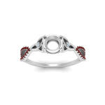 Load image into Gallery viewer, entwined-celtic-semi-mount-cut-love-knot-ruby-engagement-ring-in-white-gold-FD9306SMRGRUDR-NL-WG
