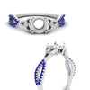 Load image into Gallery viewer, entwined-celtic-semi-mount-cut-love-knot-sapphire-engagement-ring-in-white-gold-FD9306SMRGSABL-NL-WG