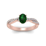 Load image into Gallery viewer, entwined-oval-shaped-emerald-engagement-in-rose-gold-FD8233OVRGEMGR-NL-RG-GS.jpg
