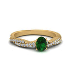 Load image into Gallery viewer, entwined-oval-shaped-emerald-engagement-in-yellow-gold-FD8233OVRGEMGR-NL-YG-GS.jpg
