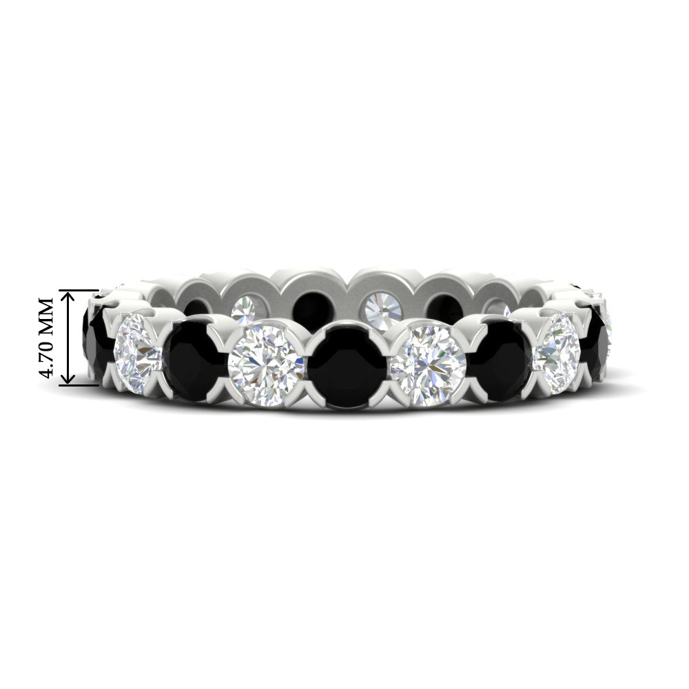Eternity East West Bezel Set 2.85 Carat Diamond Wedding Band