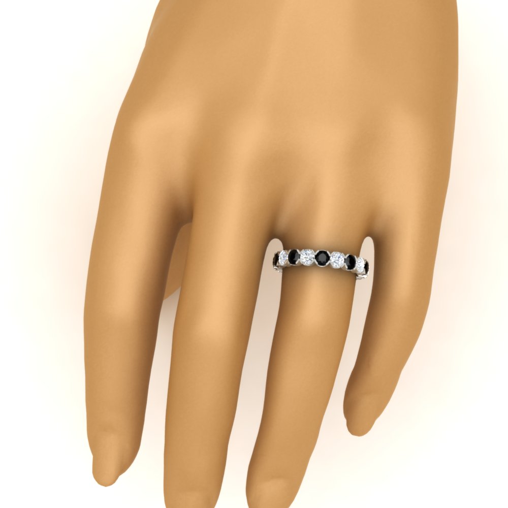 Eternity East West Bezel Set 2.85 Carat Diamond Wedding Band