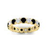 Load image into Gallery viewer, eternity-east-west-bezel-set-2.85-carat-diamond-and-black-diamond-wedding-band-in-yellow-gold-FD8072ROBGBLACKANGLE5-2.85CT-NL-YG?v=1751956643
