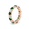 Load image into Gallery viewer, eternity-east-west-bezel-set-2.85-carat-diamond-and-emerald-wedding-band-in-rose-gold-FD8072ROBGEMGRANGLE2-2.85CT-NL-RG?v=1751956636