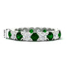 Load image into Gallery viewer, eternity-east-west-bezel-set-2.85-carat-diamond-and-emerald-wedding-band-in-white-gold-FD8072ROBGEMGR-2.85CT-NL-WG-HW?v=1751956639