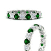 Load image into Gallery viewer, eternity-east-west-bezel-set-2.85-carat-diamond-and-emerald-wedding-band-in-white-gold-FD8072ROBGEMGRANGLE3-2.85CT-NL-WG?v=1751956640