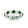 Load image into Gallery viewer, eternity-east-west-bezel-set-2.85-carat-diamond-and-emerald-wedding-band-in-white-gold-FD8072ROBGEMGRANGLE5-2.85CT-NL-WG?v=1751956639