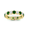 Load image into Gallery viewer, eternity-east-west-bezel-set-2.85-carat-diamond-and-emerald-wedding-band-in-yellow-gold-FD8072ROBGEMGRANGLE5-2.85CT-NL-YG?v=1751956642