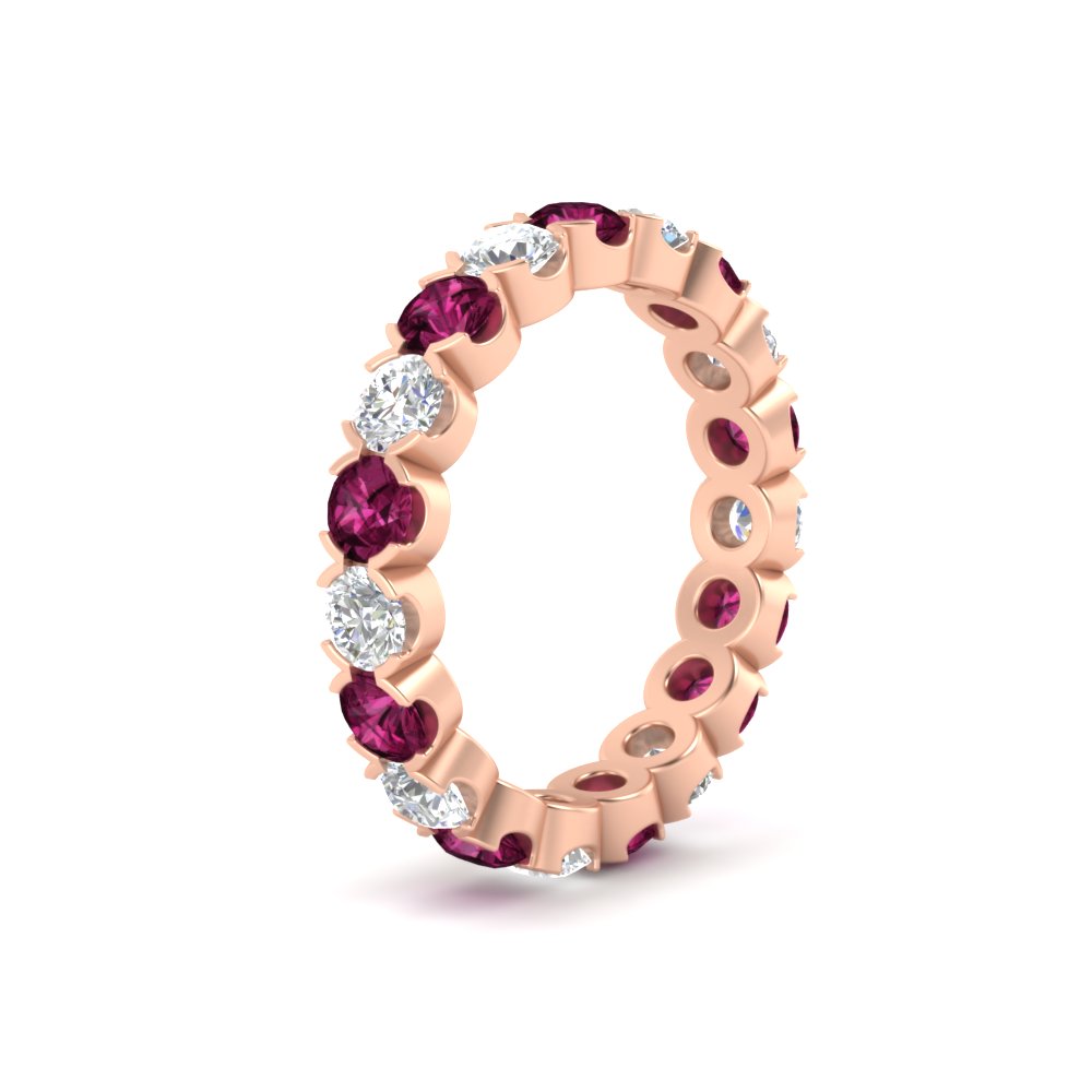 Eternity East West Bezel Set 2.85 Carat Diamond Wedding Band