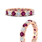 Load image into Gallery viewer, Eternity East West Bezel Set 2.85 Carat Diamond Wedding Band
