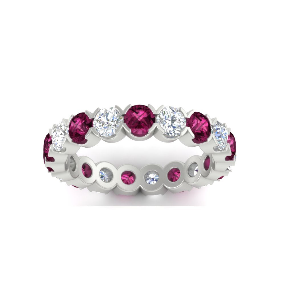 Eternity East West Bezel Set 2.85 Carat Diamond Wedding Band