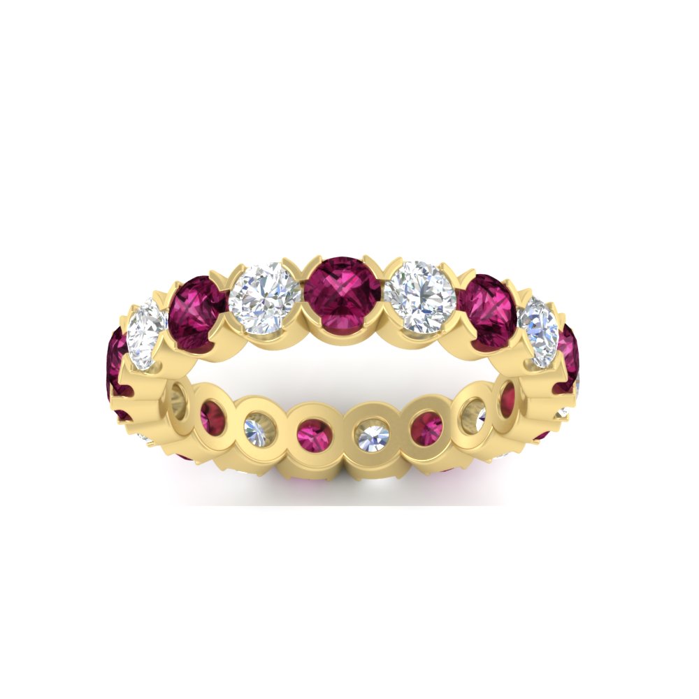 Eternity East West Bezel Set 2.85 Carat Diamond Wedding Band