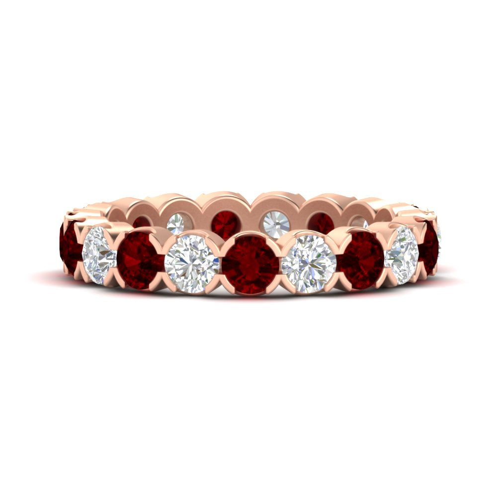 Eternity East West Bezel Set 2.85 Carat Diamond Wedding Band