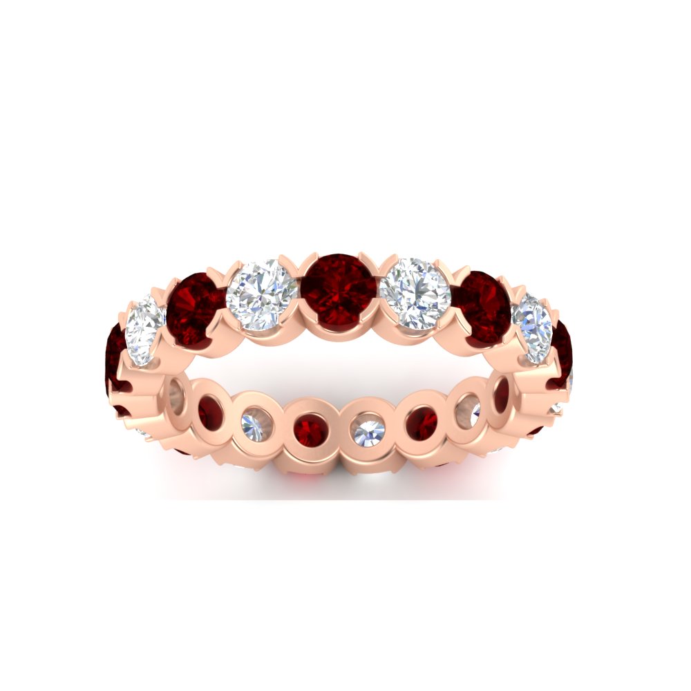 Eternity East West Bezel Set 2.85 Carat Diamond Wedding Band