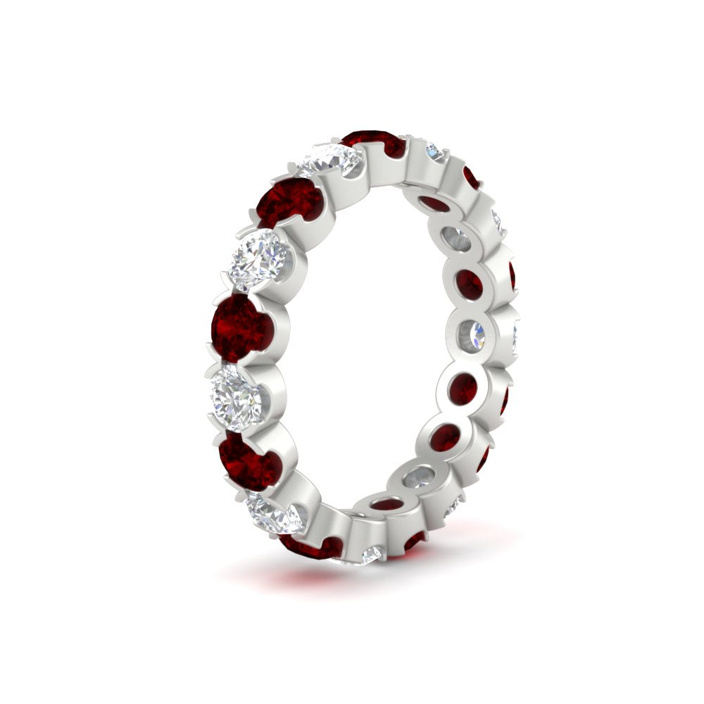 Eternity East West Bezel Set 2.85 Carat Diamond Wedding Band