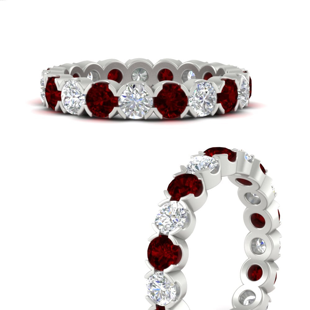 Eternity East West Bezel Set 2.85 Carat Diamond Wedding Band