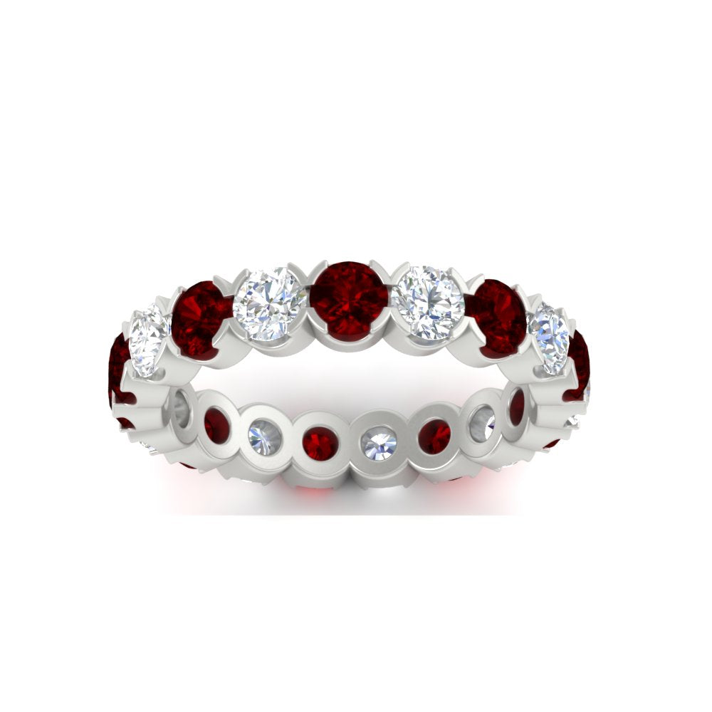 Eternity East West Bezel Set 2.85 Carat Diamond Wedding Band