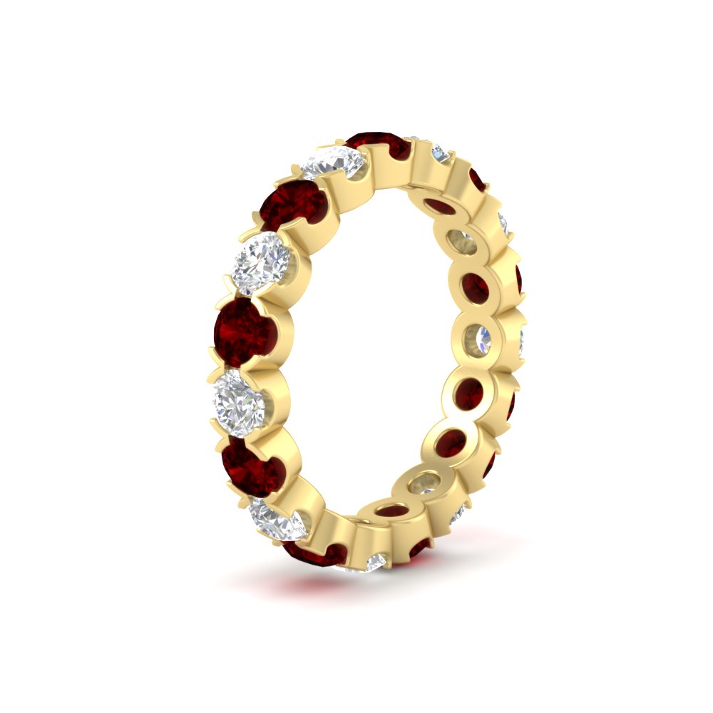 Eternity East West Bezel Set 2.85 Carat Diamond Wedding Band