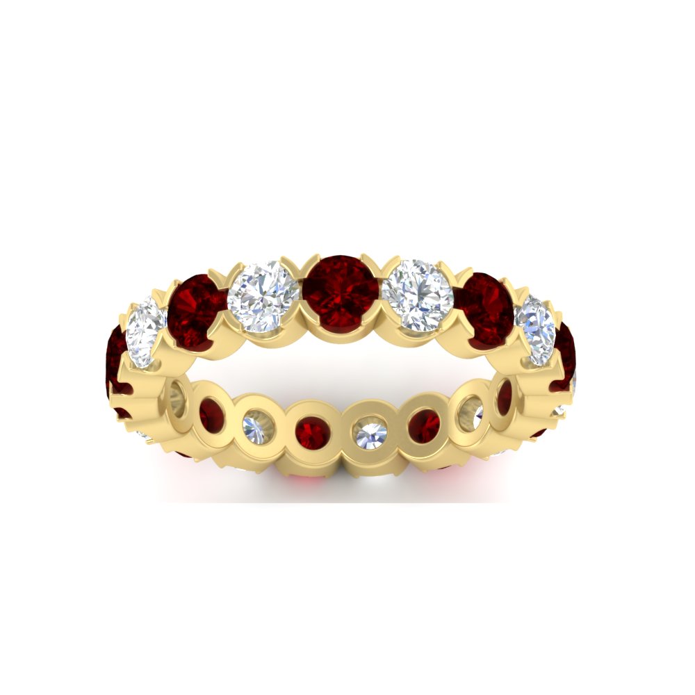 Eternity East West Bezel Set 2.85 Carat Diamond Wedding Band