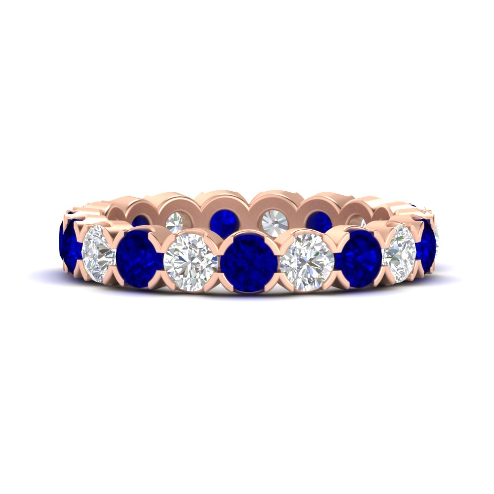 Eternity East West Bezel Set 2.85 Carat Diamond Wedding Band