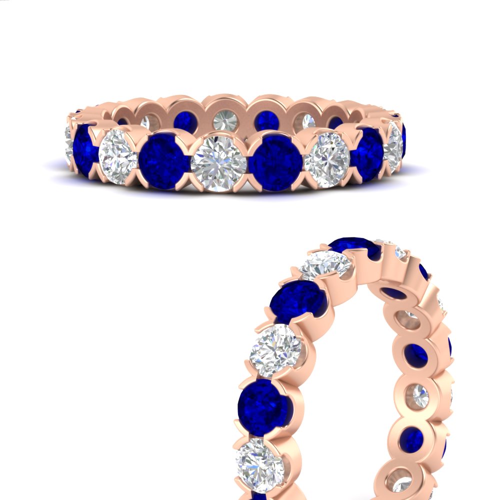 Eternity East West Bezel Set 2.85 Carat Diamond Wedding Band