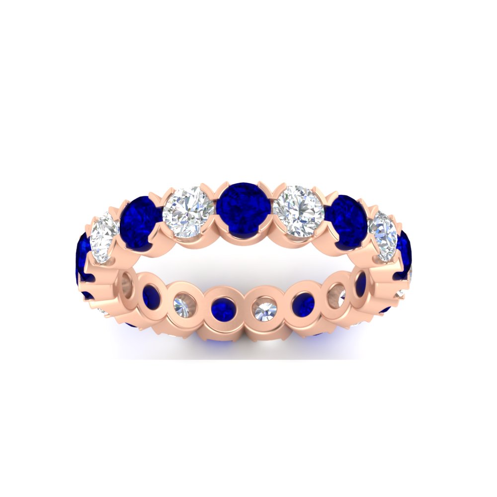 Eternity East West Bezel Set 2.85 Carat Diamond Wedding Band