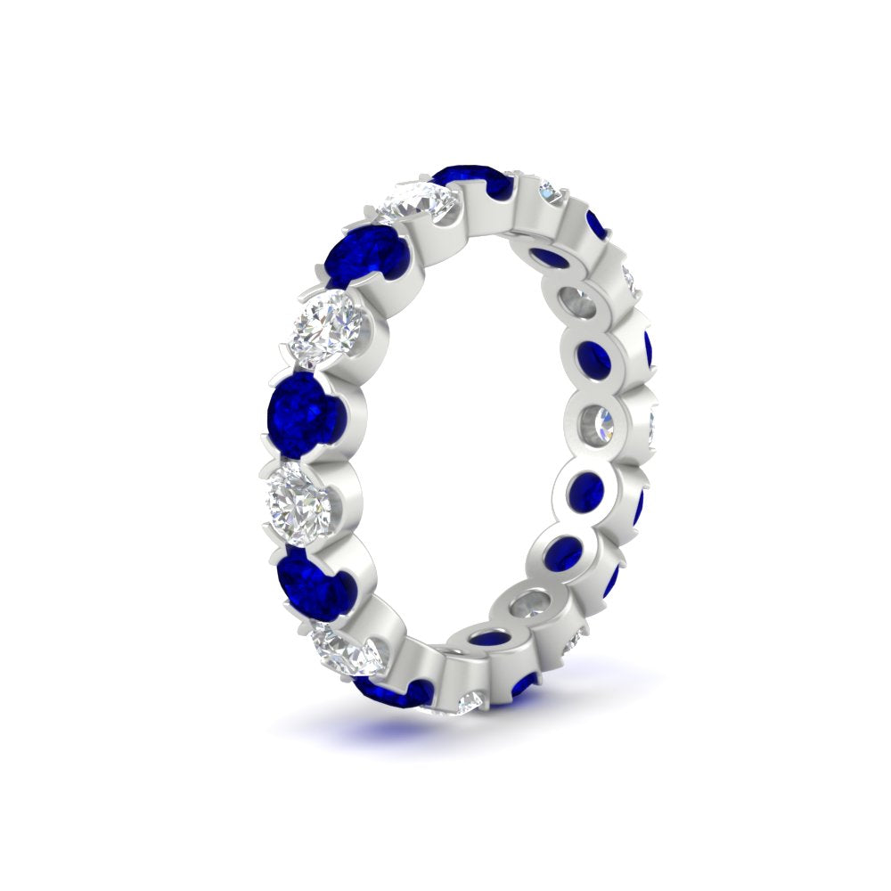 Eternity East West Bezel Set 2.85 Carat Diamond Wedding Band