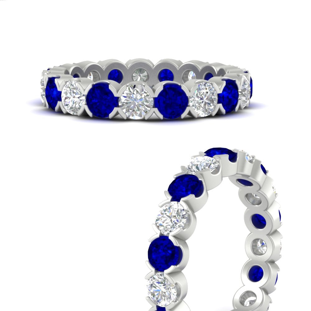 Eternity East West Bezel Set 2.85 Carat Diamond Wedding Band