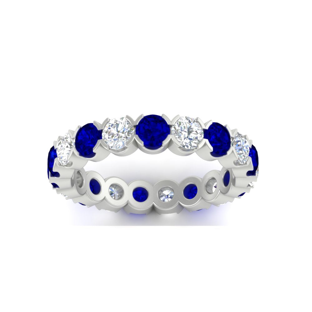 Eternity East West Bezel Set 2.85 Carat Diamond Wedding Band