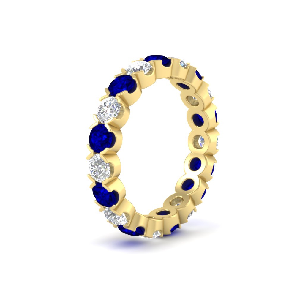 Eternity East West Bezel Set 2.85 Carat Diamond Wedding Band