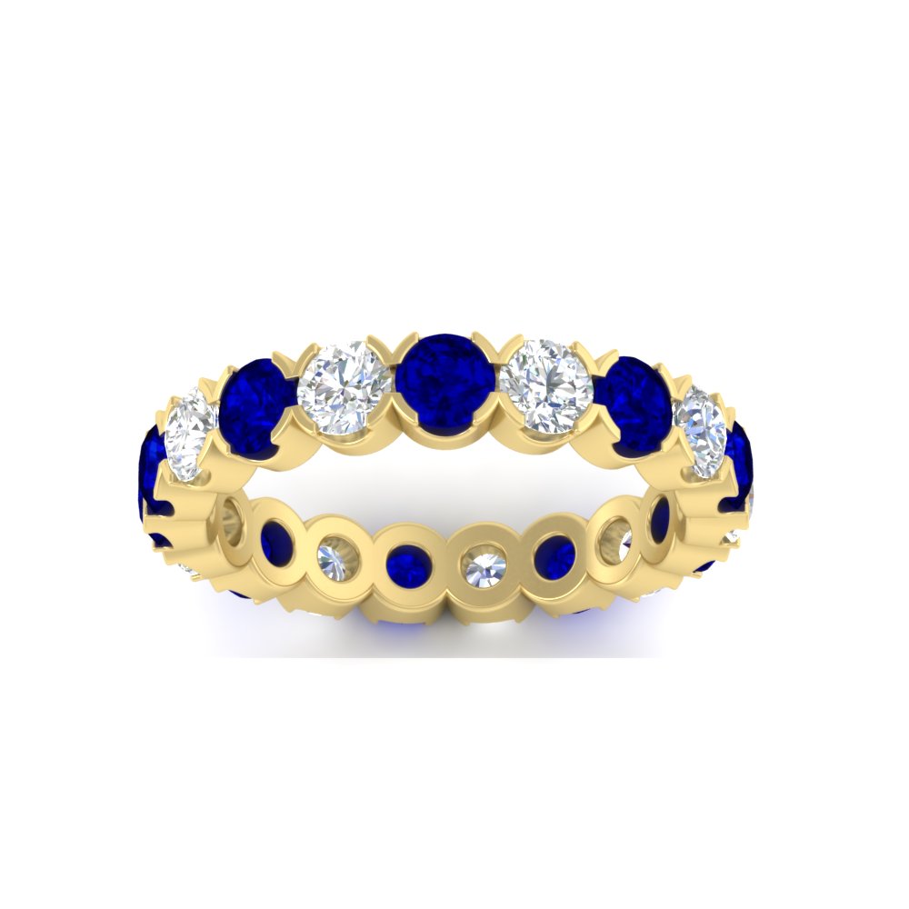 Eternity East West Bezel Set 2.85 Carat Diamond Wedding Band