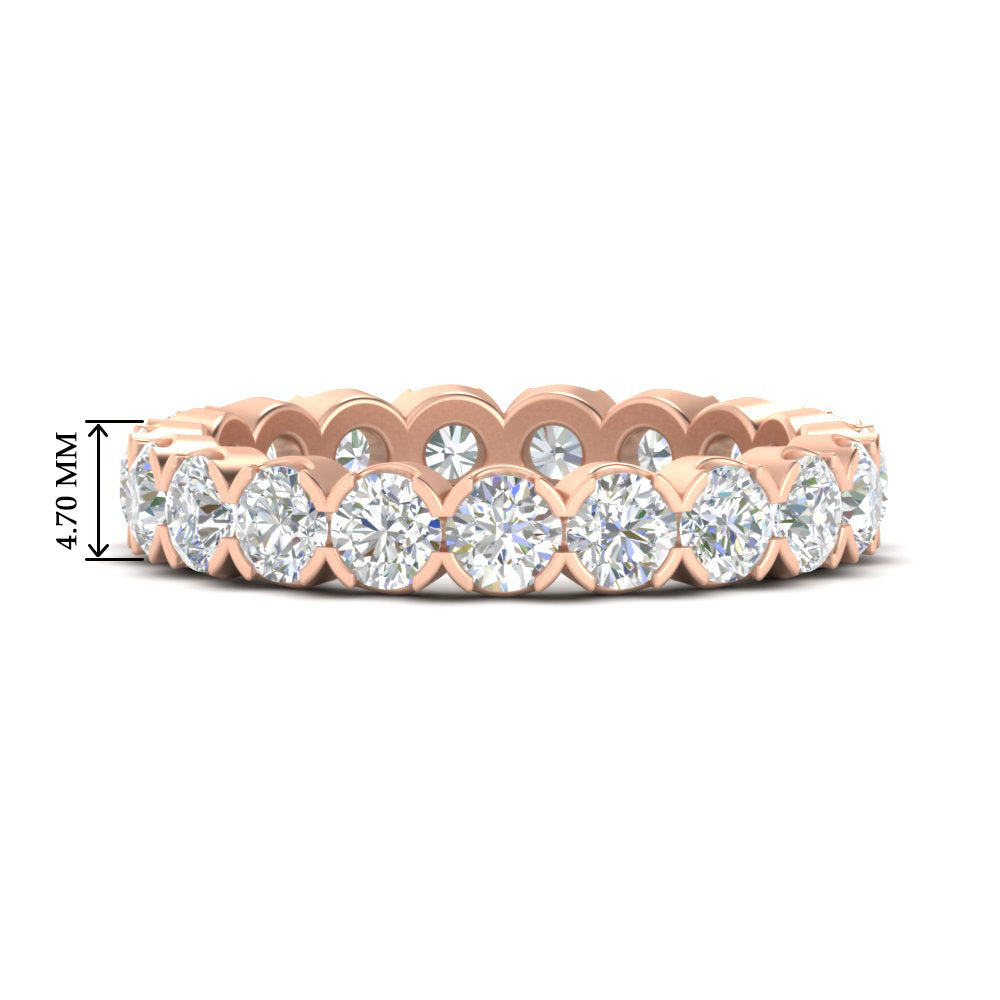 Eternity East West Bezel Set 2.85 Carat Diamond Wedding Band