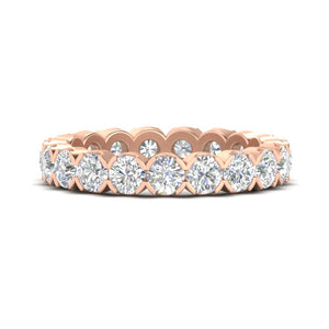 Eternity East West Bezel Set 2.85 Carat Diamond Wedding Band