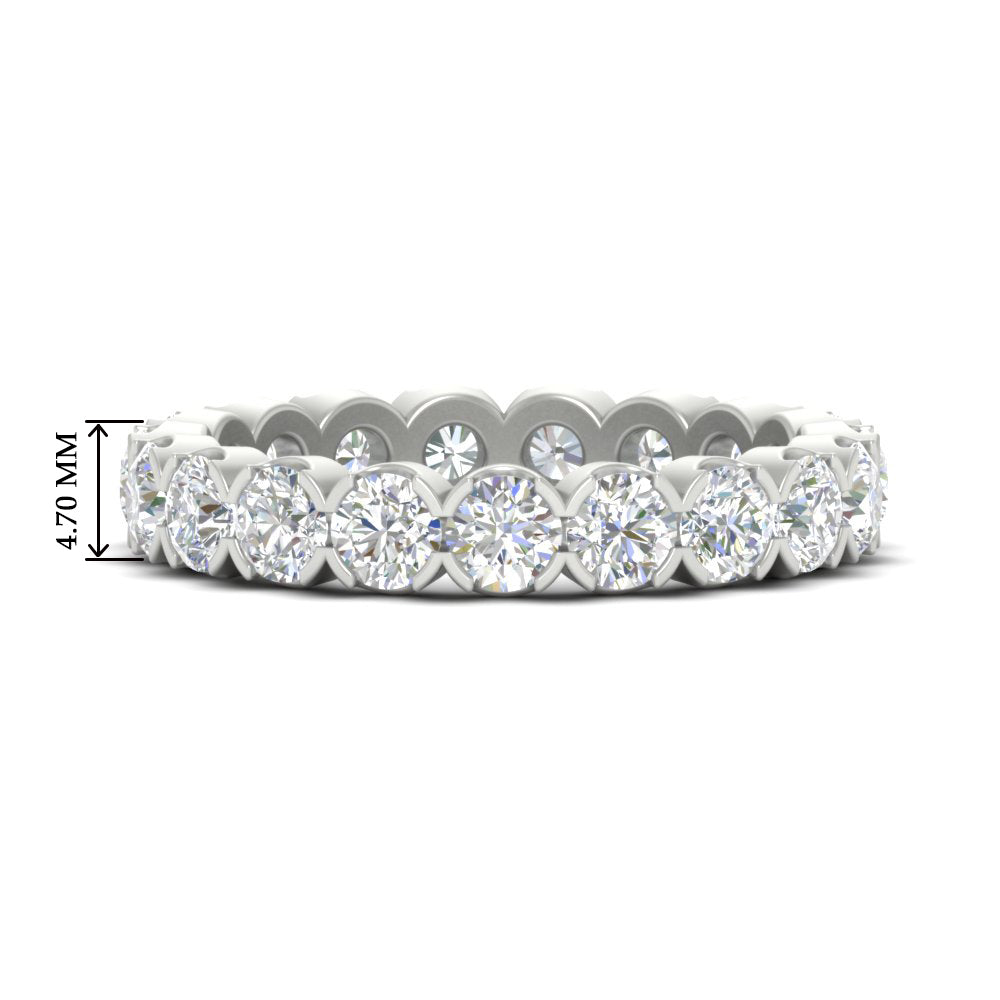 Eternity East West Bezel Set 2.85 Carat Diamond Wedding Band