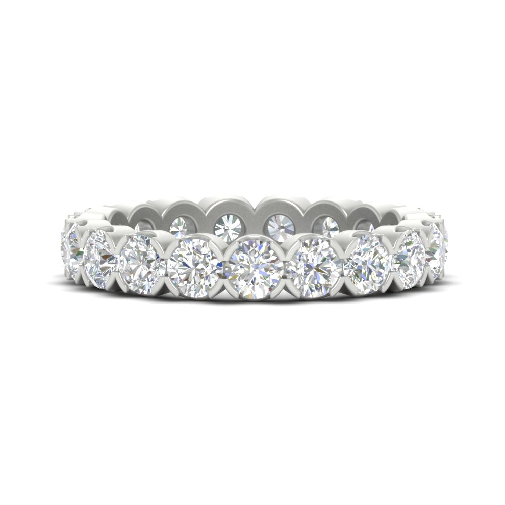 Eternity East West Bezel Set 2.85 Carat Diamond Wedding Band